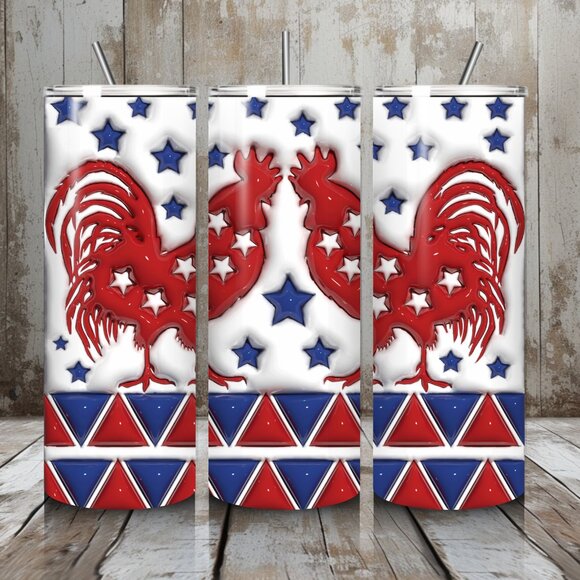 Other - Patriotic Chicken Tumbler 20 oz